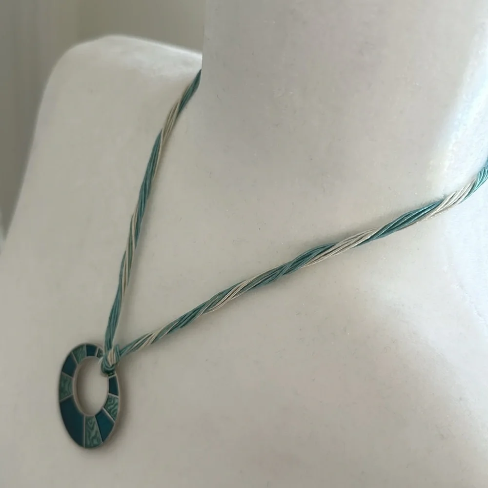 Lia Sophia silver and turquoise necklace